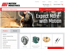 Tablet Screenshot of motionindustries.com